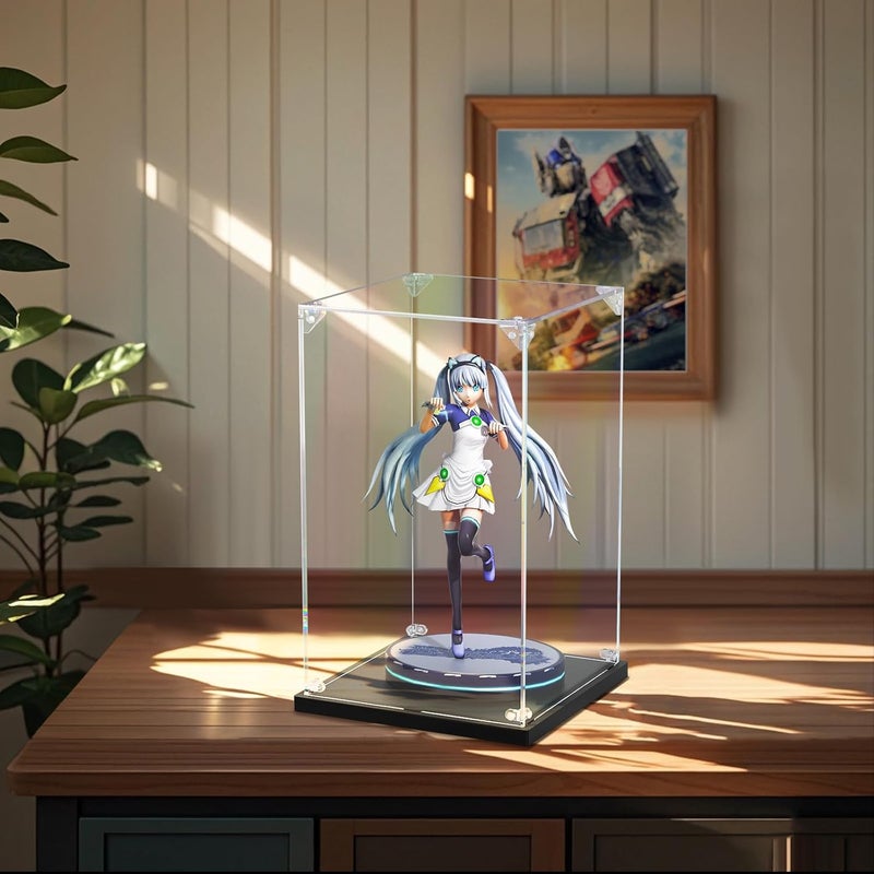 dofopo 3MM Clear Acrylic Display Case, Self-Assemble Showcase for labububu mokokoo Collectibles, Action Figures, FIW, Dolls- Alternative Glass Box for Commemorative Gifts (10*8*18inch,25*20*45cm) - Image 5